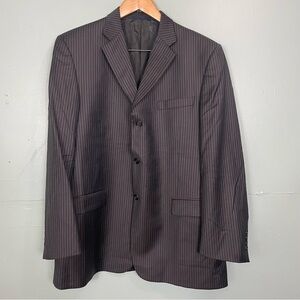Burberry London‎ 100% Wool Blazer Stripped Men Size 44 Regular